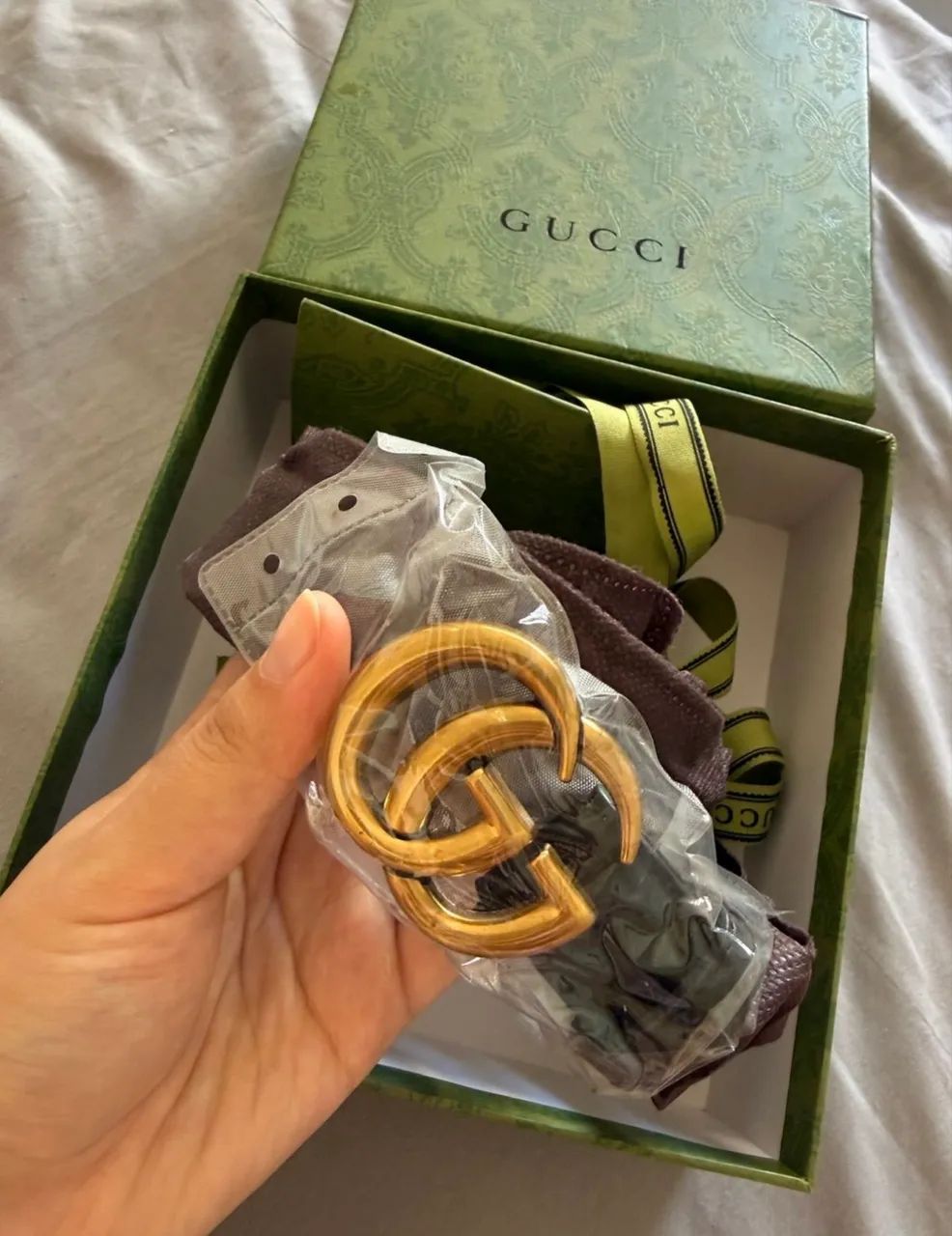 Cinto Gucci gg marmont preto 110cm - Foto 3