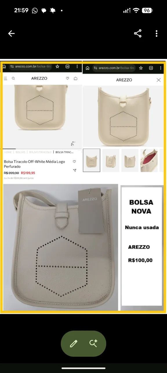Body italiano e  Bolsa Arezzo - Foto 2