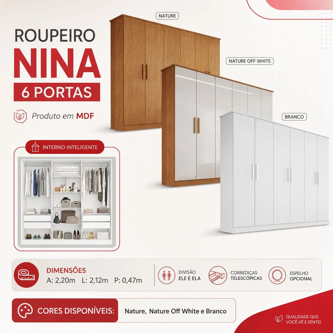 Roupeiro Nina MDF 