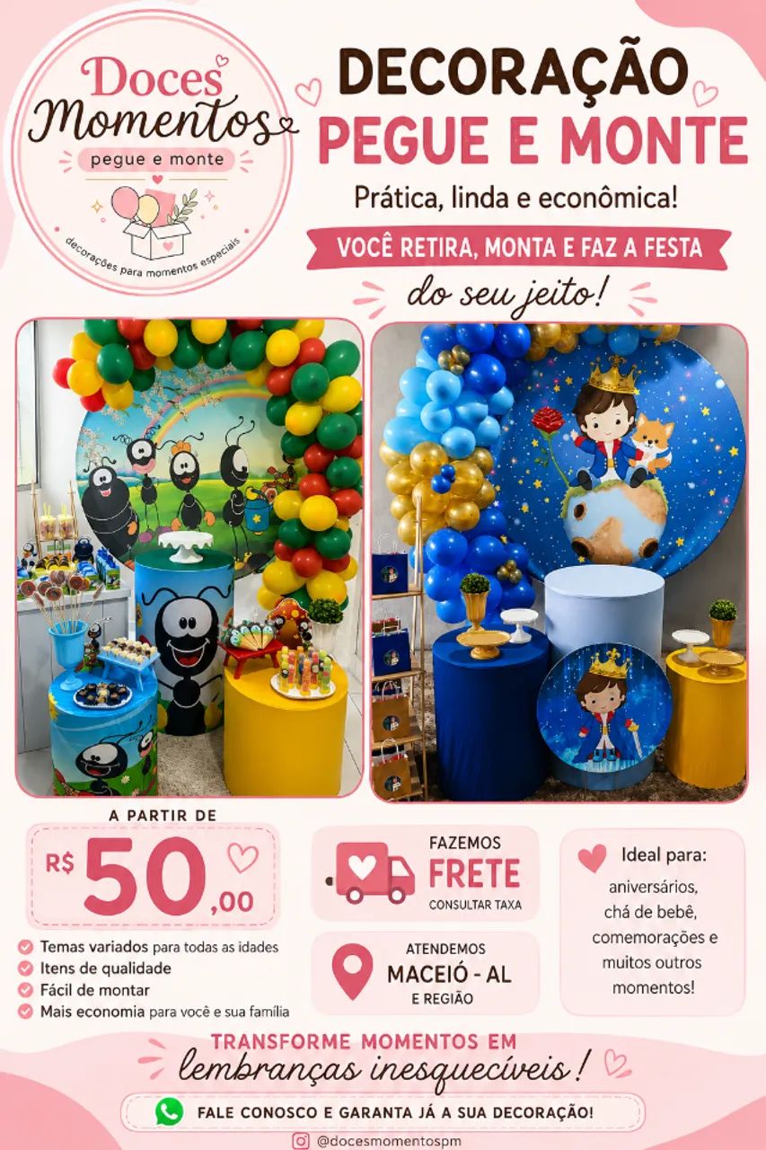 Aluguel de Decoração Pegue e Monte