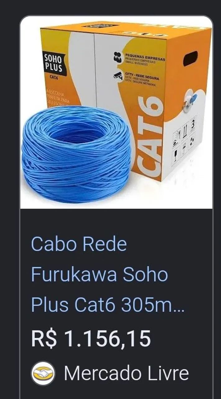  OPORTUNIDADE - CABO DE REDE FURUKAWA CAT6 - Foto 3