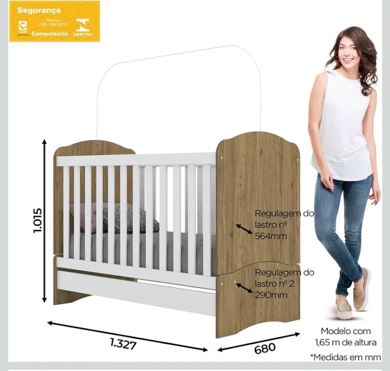 Vendo Berço e mini cama 2 em 1 com colchão  - Foto 4