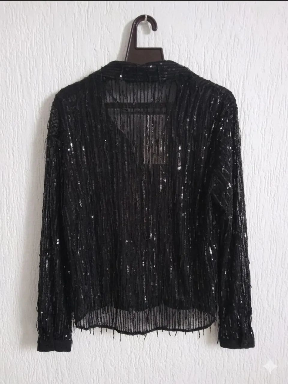 Blusa Zara com transparência e paetês.  - Foto 2