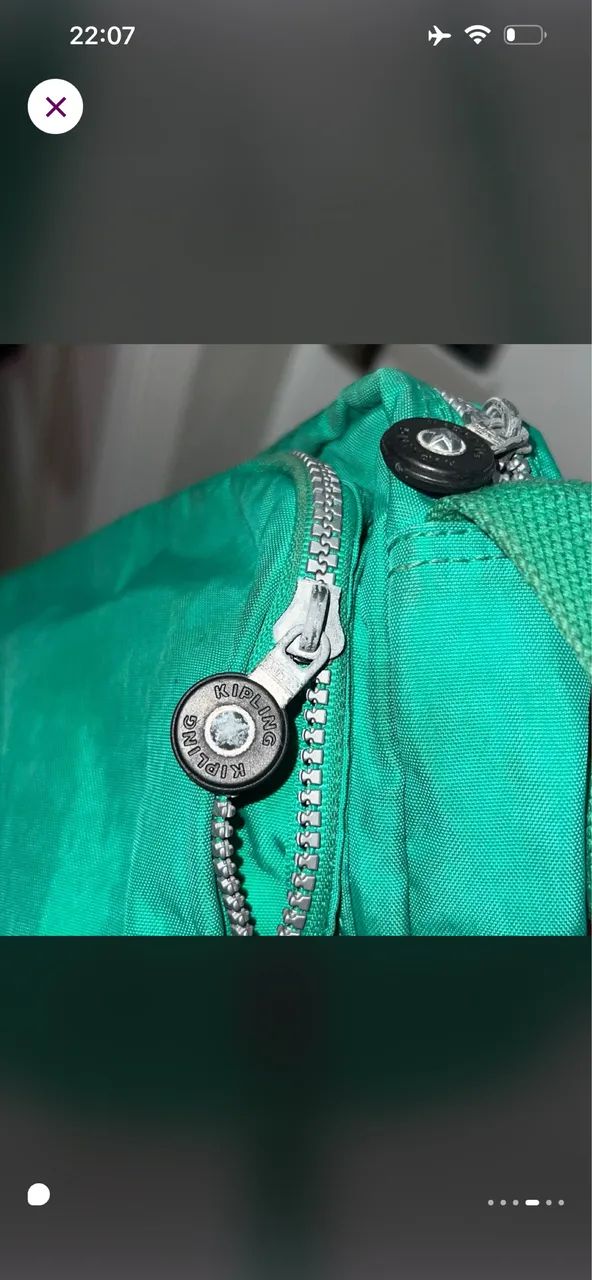 Bolsa kipling verde transversal  - Foto 4