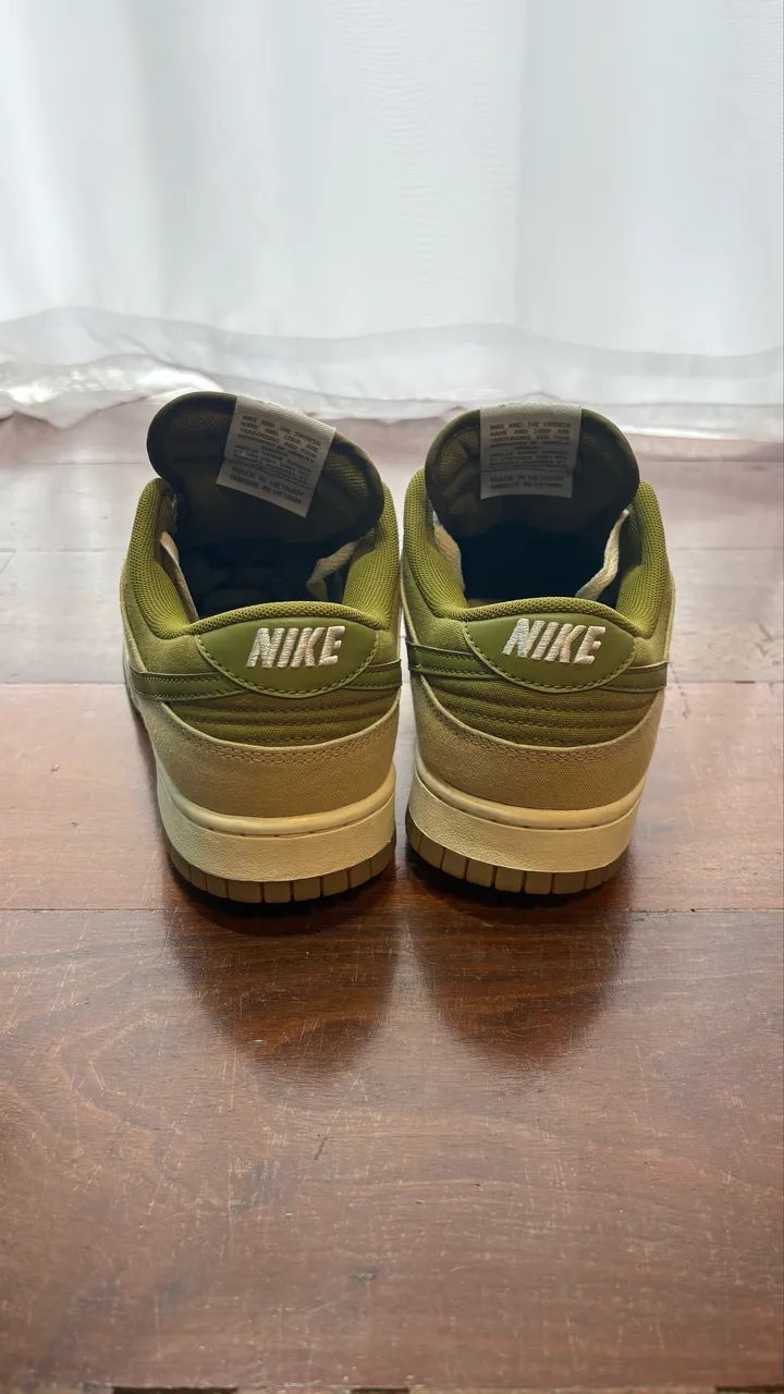 Tênis nike Dunk Original verde e beige - Foto 2