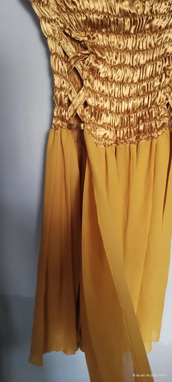 Traje dança do ventre Dourado  - Foto 4