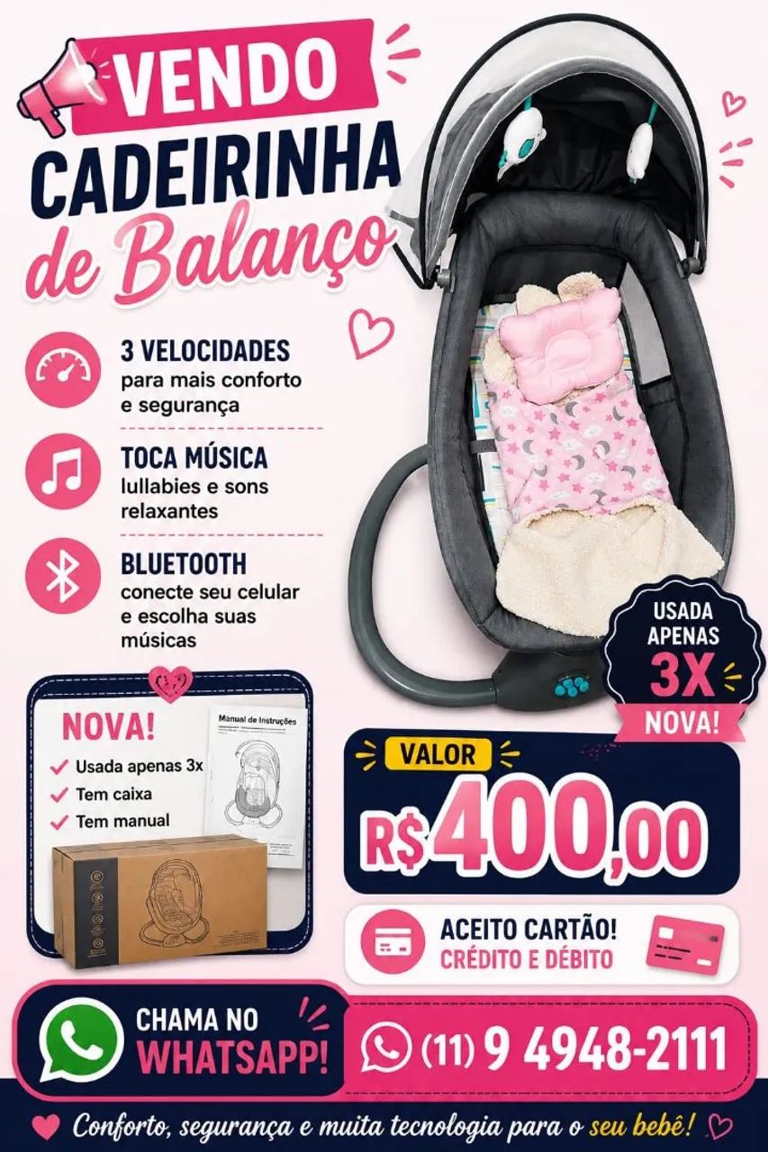 Cadeira de balanço para bebê  - Foto 4