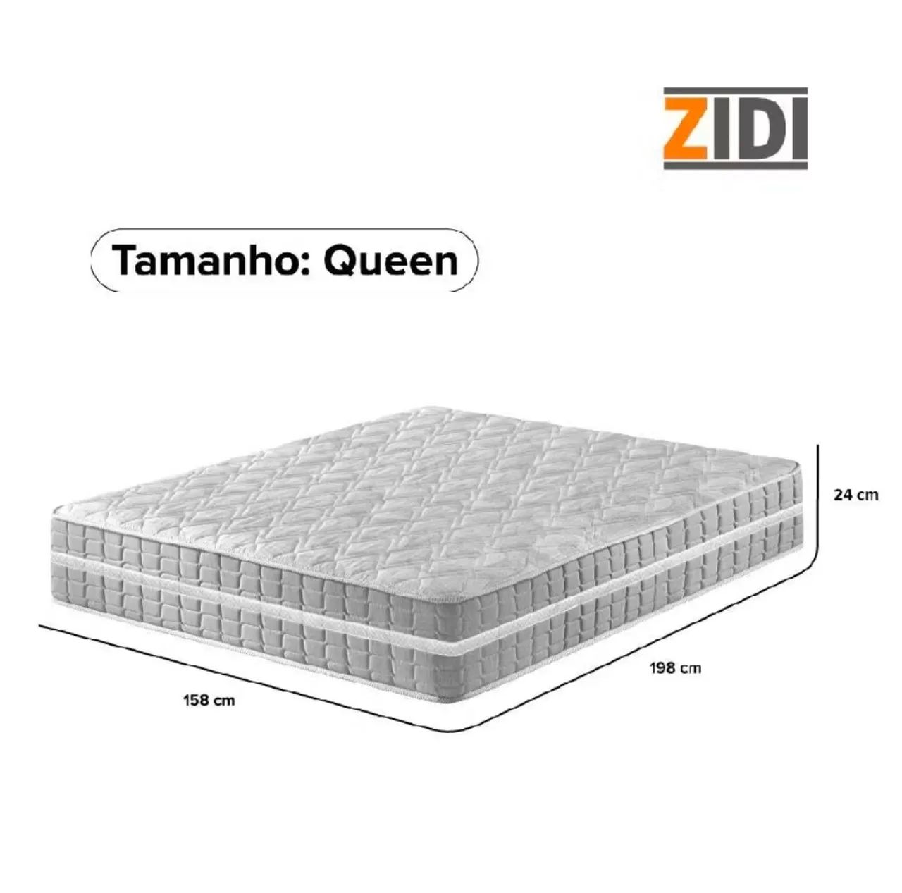 Cama Box Baú Queen com Cabeceira e Colchão Alabama de Molas Ensacadas - Foto 3