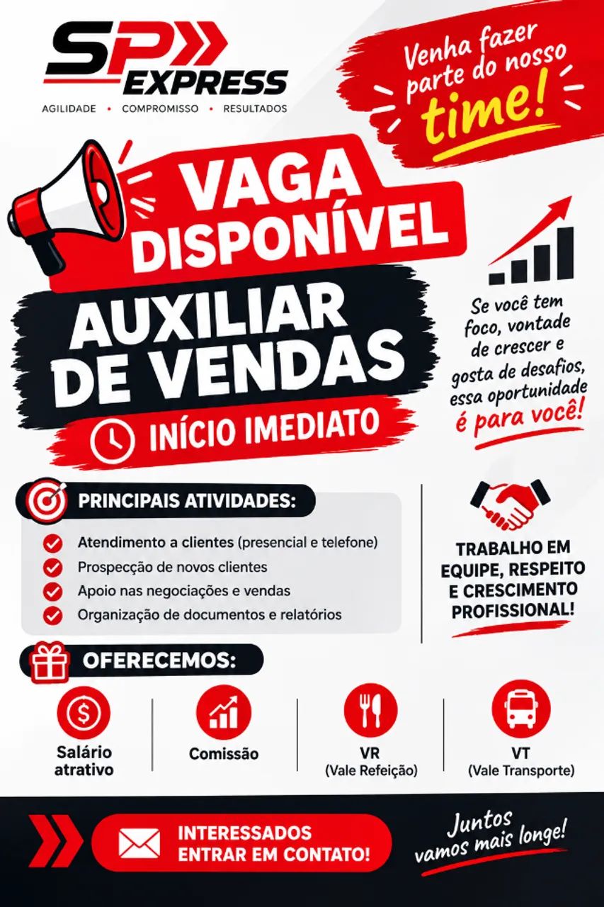 Auxiliar de VENDAS