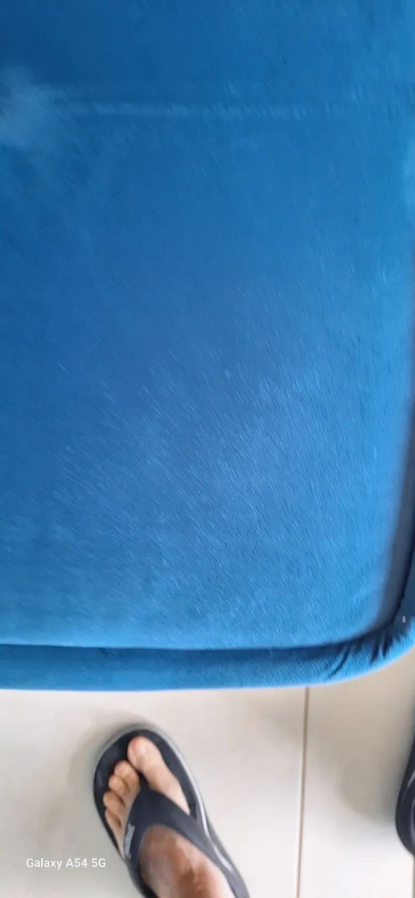 Sofá Cama Veludo Azul - Foto 3