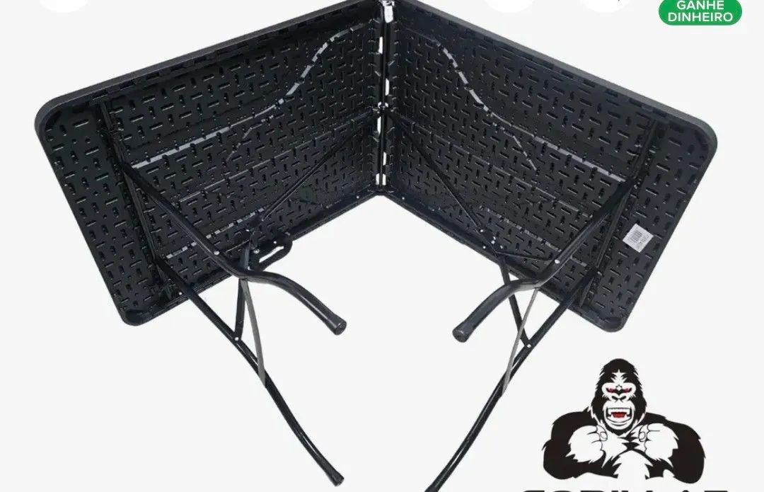 Mesa dobrável   preta - Foto 2