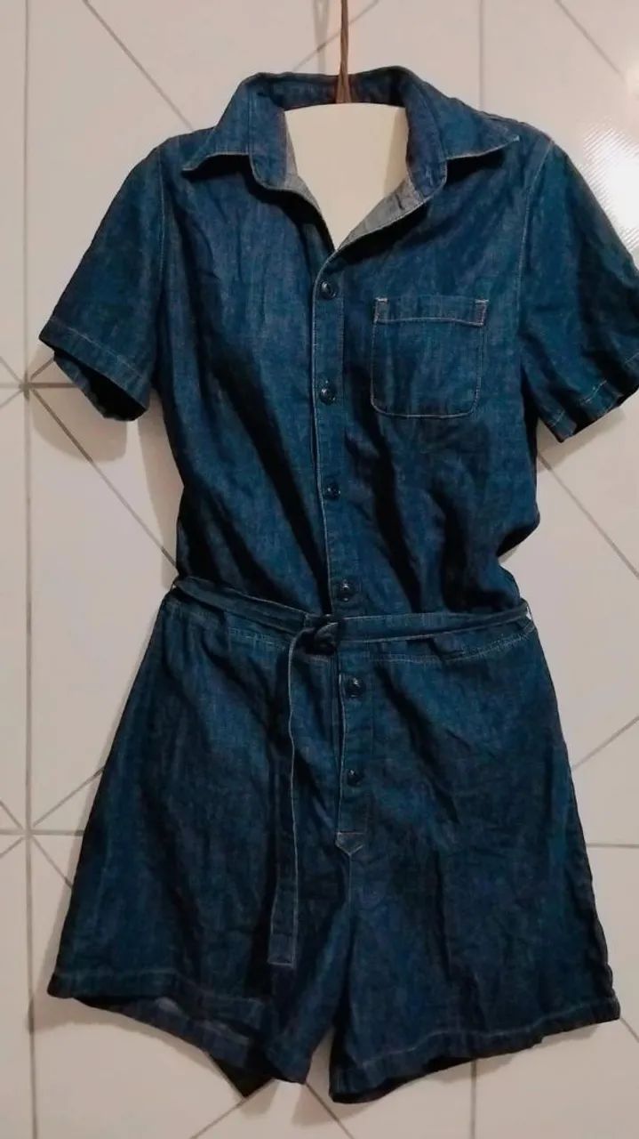 Macaquinho jeans Ralph Lauren, num 36 38