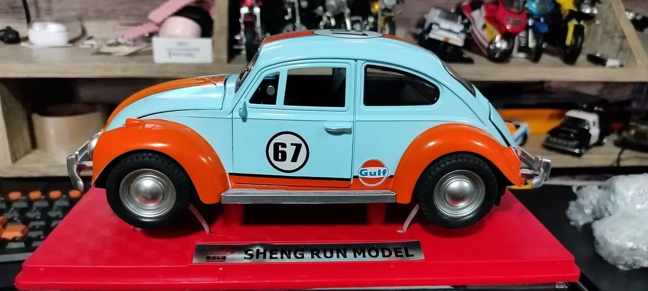 Fusca Gulf Scala 1:24 Som e Luz - Foto 2