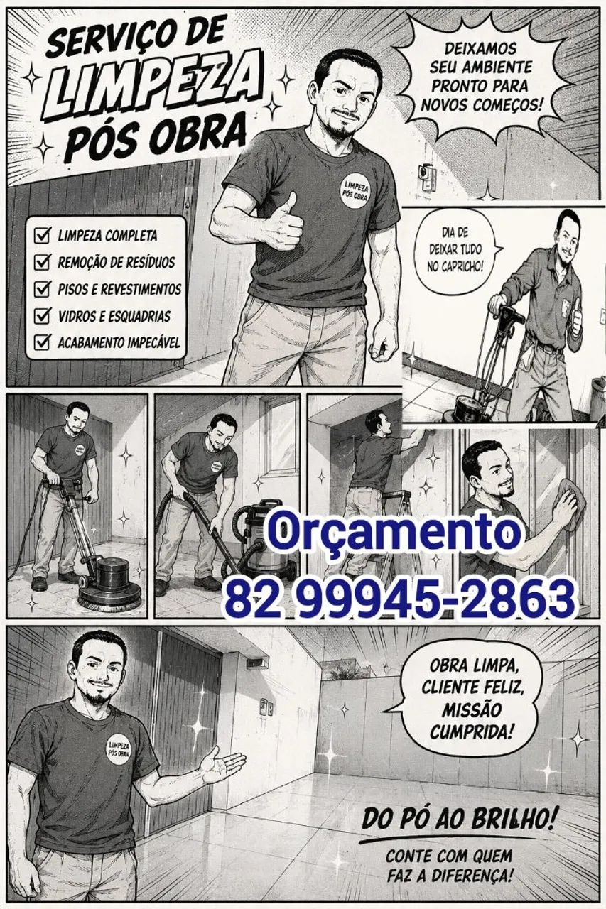Limpeza Pós Obra em geral