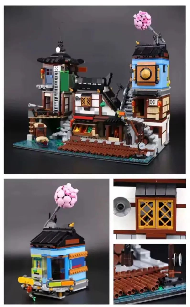 BLOCOS DE MONTAR NINJAGO CITY DOCKS 3553 PÇS 14 MINIFIGURES MARCA MEGA COMPATIVEL COM LEGO - Foto 3