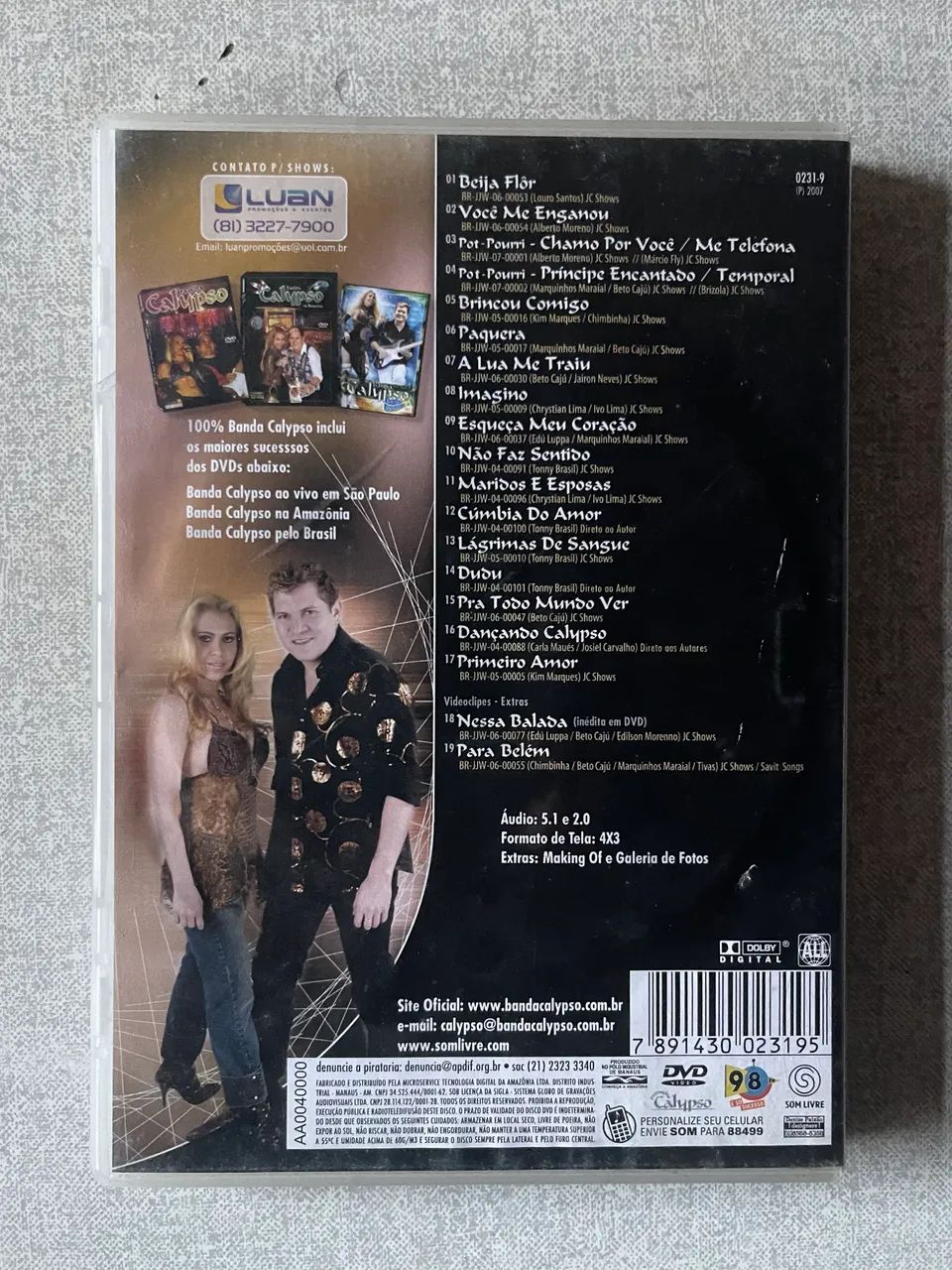 DVD Banda Calypso - 100% (original da época) - Foto 4