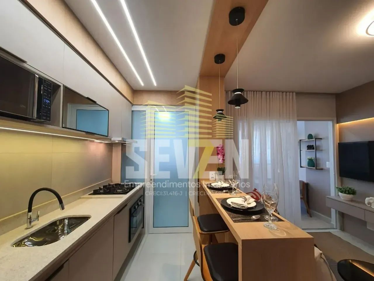 Apartamento com 1 Quarto no Edifício Red Centro Bauru  Varanda Gourmet - Foto 2