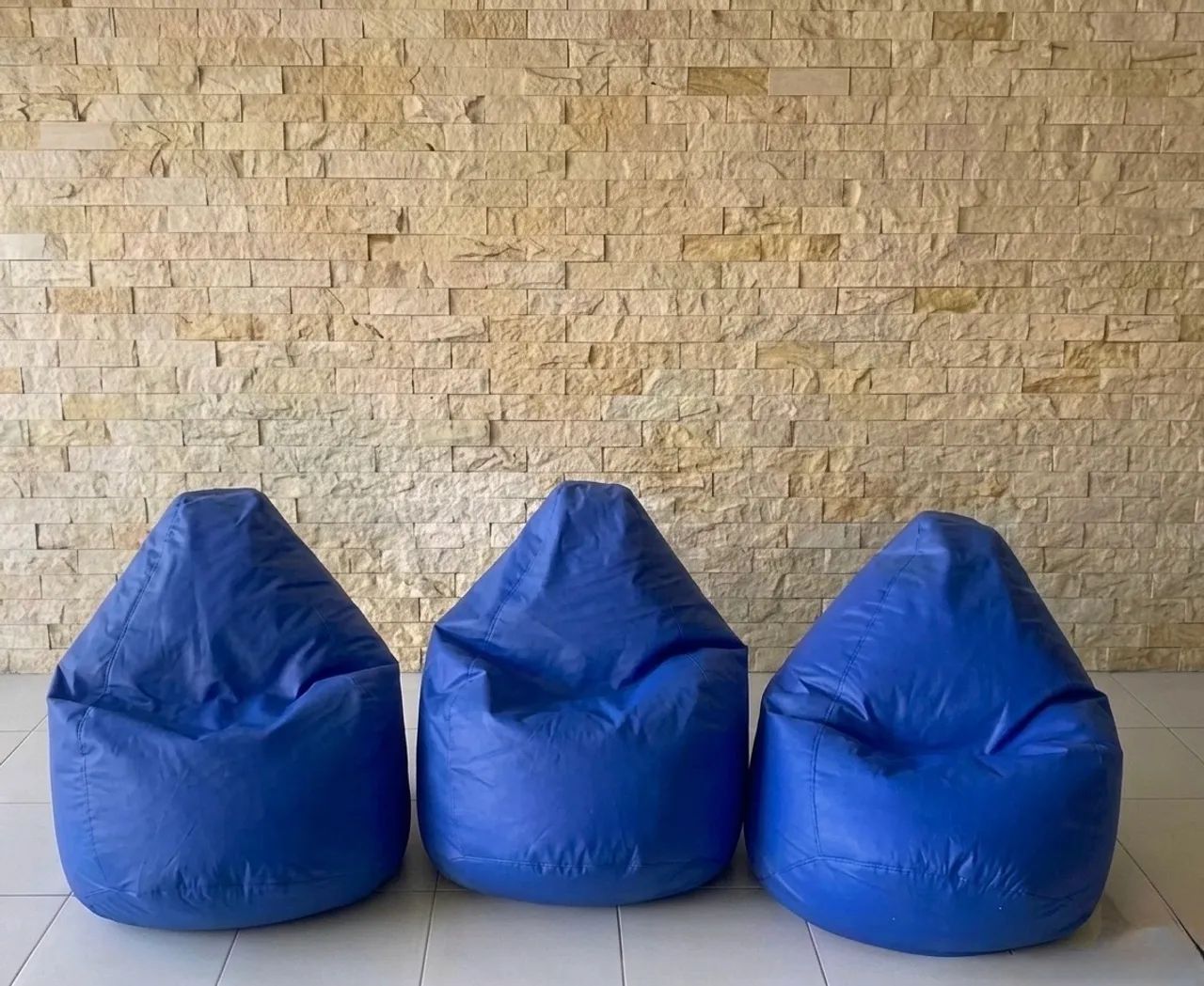 Puff Pera Azul Royal 