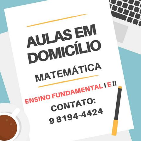 Aulas particulares em domicílio Fundamental l e ll