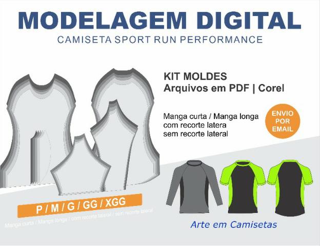 Molde de roupa Camiseta esportiva