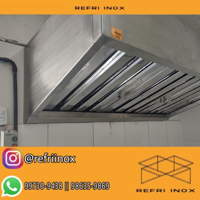 Coifa inox mesa de inox 