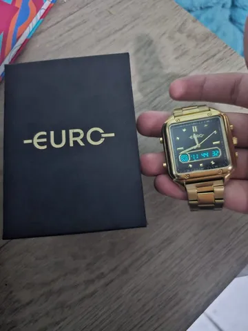 Relógio Digital X.Watch Quadrado com Pulseira Emborrachada Azul