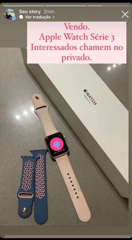 Relógio Apple Watch MKNY3LL/A SE 40mm / GPS - Prata/Azul no