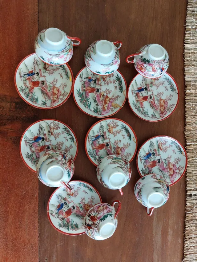 Conjunto Café Porcelana Casca de Ovo Japonesa H