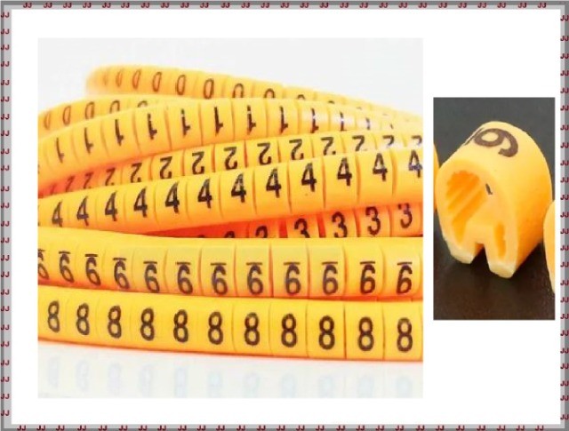 Identificador de cabos - Anilha numeradas - 1 milheiro para 2.5 a 4.5 mm