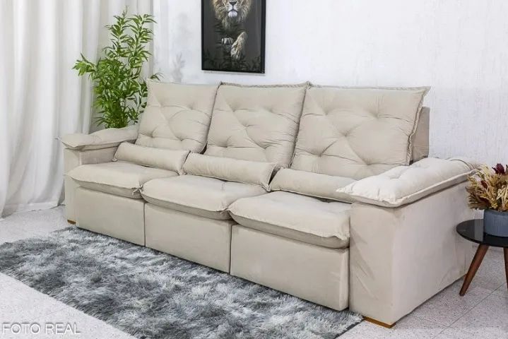 Pré Black Friday! Sofá Retrátil e Reclinável 413  - Tempo limitado. 
