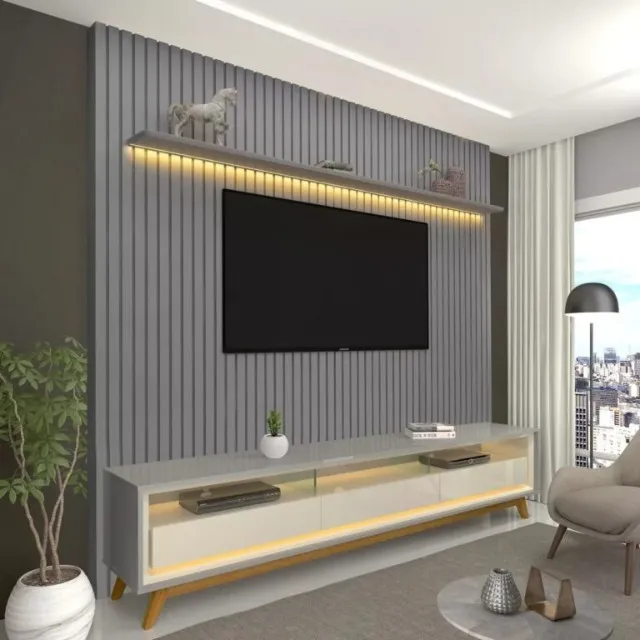 sala home rack bancada painel