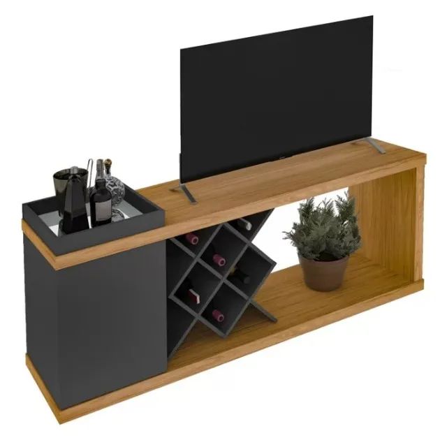 Rack Barzinho P/ TV até 60 Polegadas com Nicho Adega 1.80M.Produto Novo Direto da Fábrica! - Foto 3