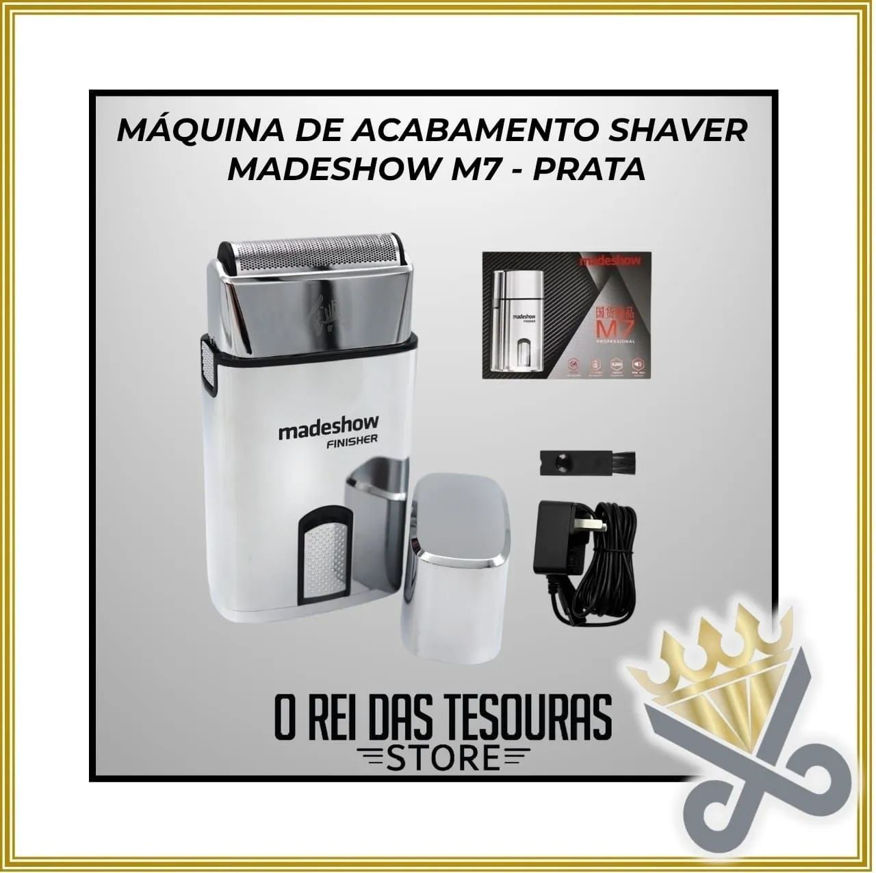 MÁQUINA DE ACABAMENTO SHAVER MADESHOW M7 - PRATA 