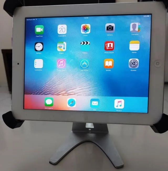 Suporte de Alumínio para Ipad/Ipad 2 para Mesa Cinza