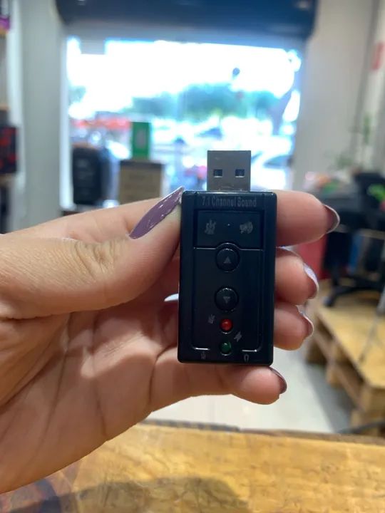Placa de som USB 7.1 - Foto 2