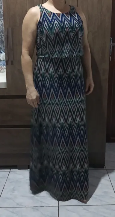 Vestido Longo Zig Zag