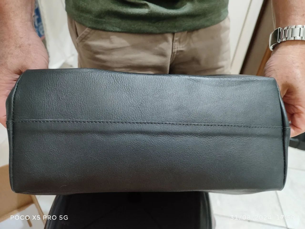 BOLSA DE COURO LEGÍTIMO MR. CAT - Foto 3