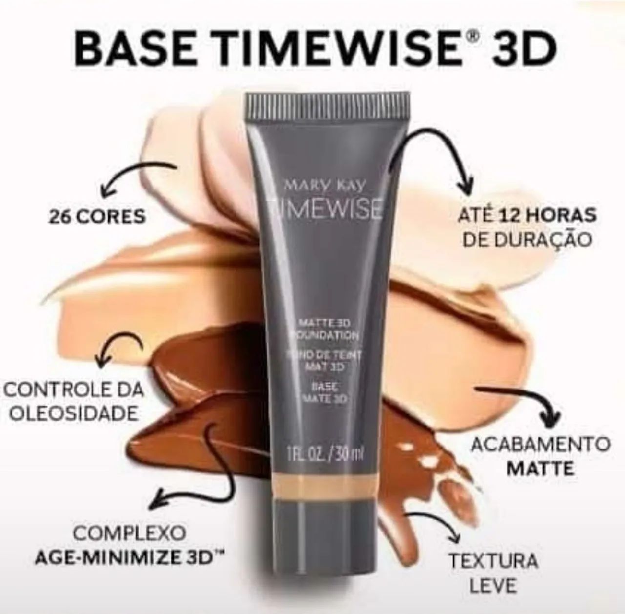 Base Timewise 3D Mary Kay - 26 Cores