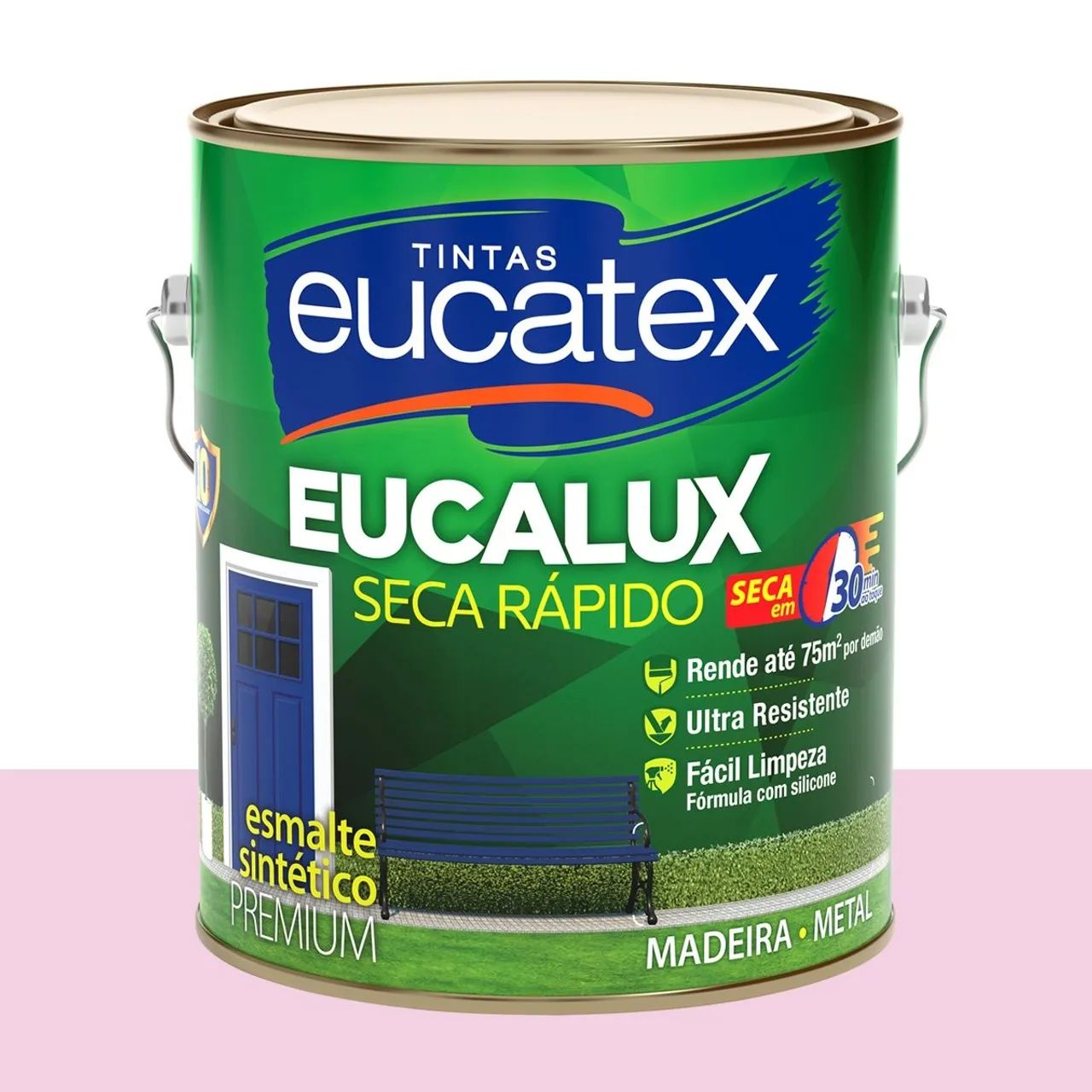 Tinta Esmalte Sintético Bril. Eucatex Delícia de Morango 3,2 L