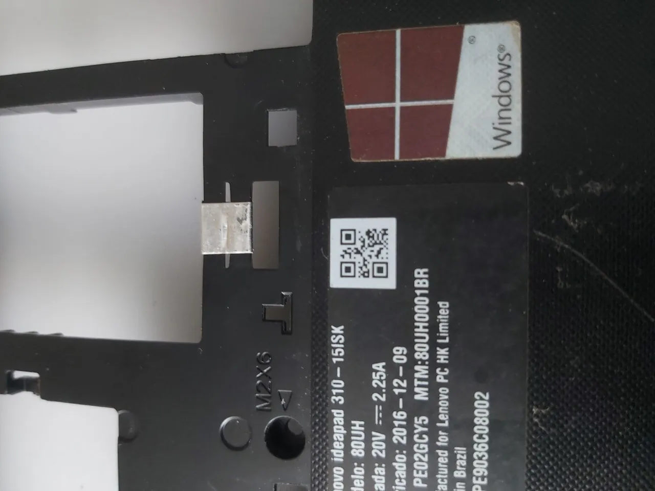 Carcaça Base inferior Lenovo 310-15isk 15ikb com defeito Reparavel