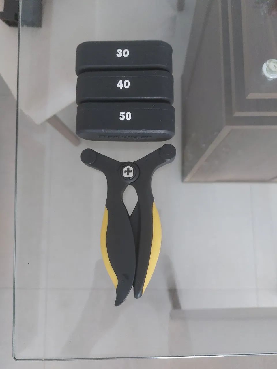 Cabo de força para fortalecimento do aperto + Luvas Harbinger + Push-up Bars