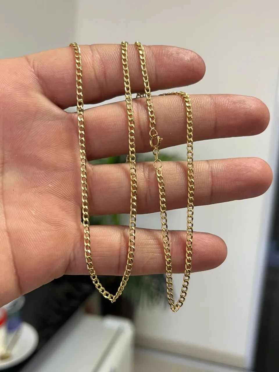 Corrente grumet fina Ouro 18k