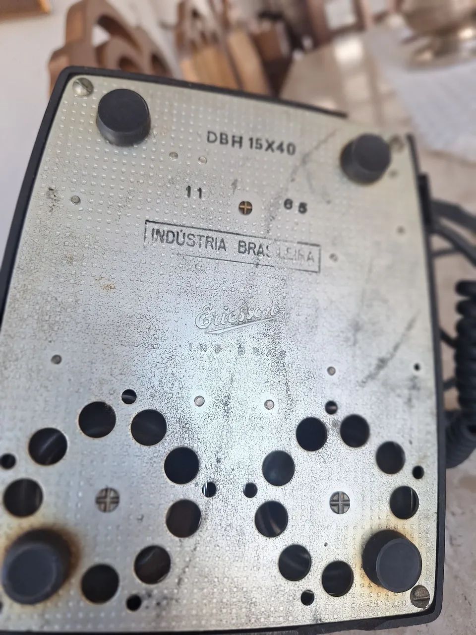 Telefone Antigo de Disco Ericsson DBH?15X40 - Funcionando, Década de 60, Peça Original<br> - Foto 4