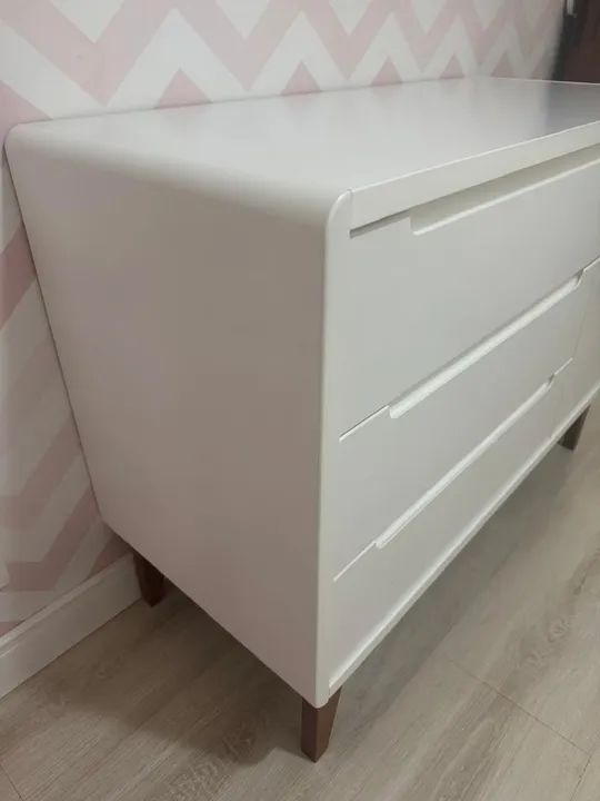 Jogo de Quarto Infantil (Berço, Cômoda e Prateleira) - Foto 3