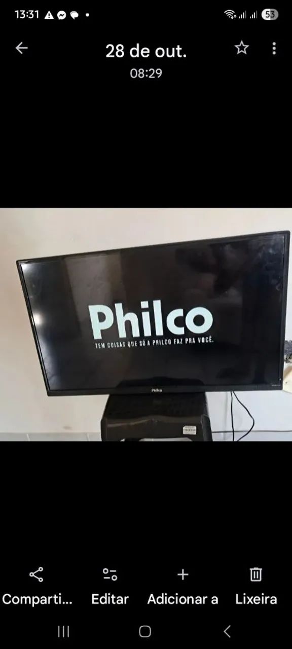 TV PHILCO 32" SMART FUNCIONA TUDO YOUTUBE NETFLIX . INTERESSADOS CHAMAR NO PV 