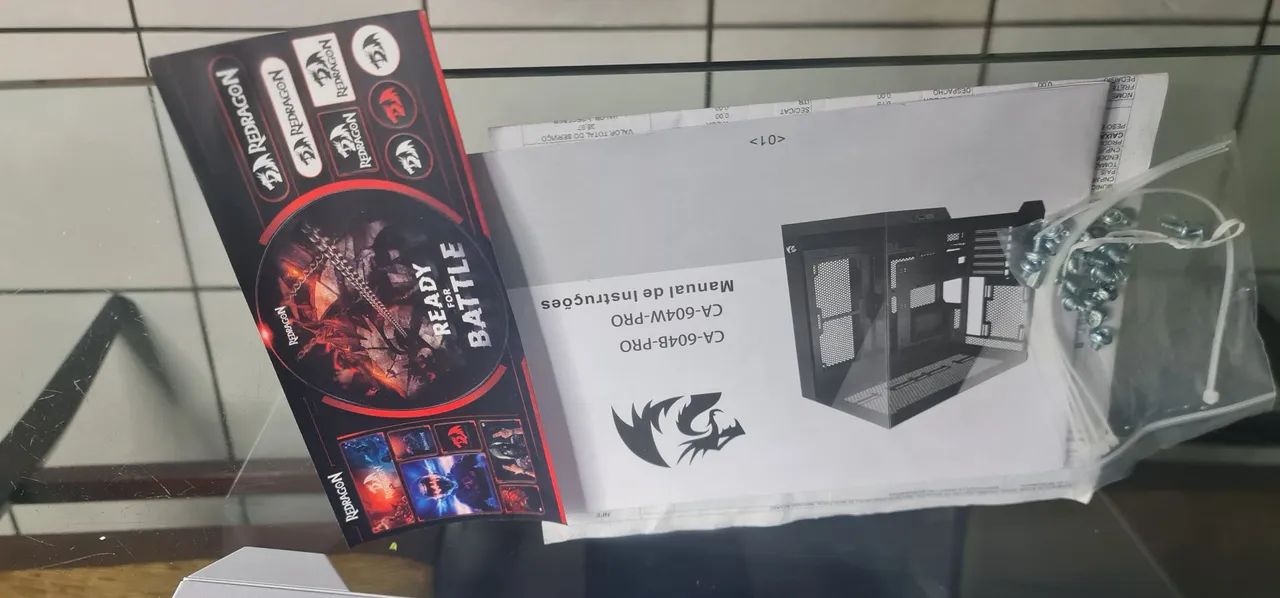 Gabinete Aquario Redragon Novo branco - Foto 6