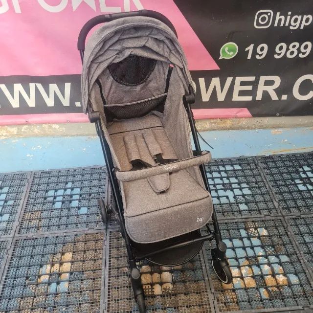 Carrinho De Bebê De Paseio Burigotto Zap Cinza 