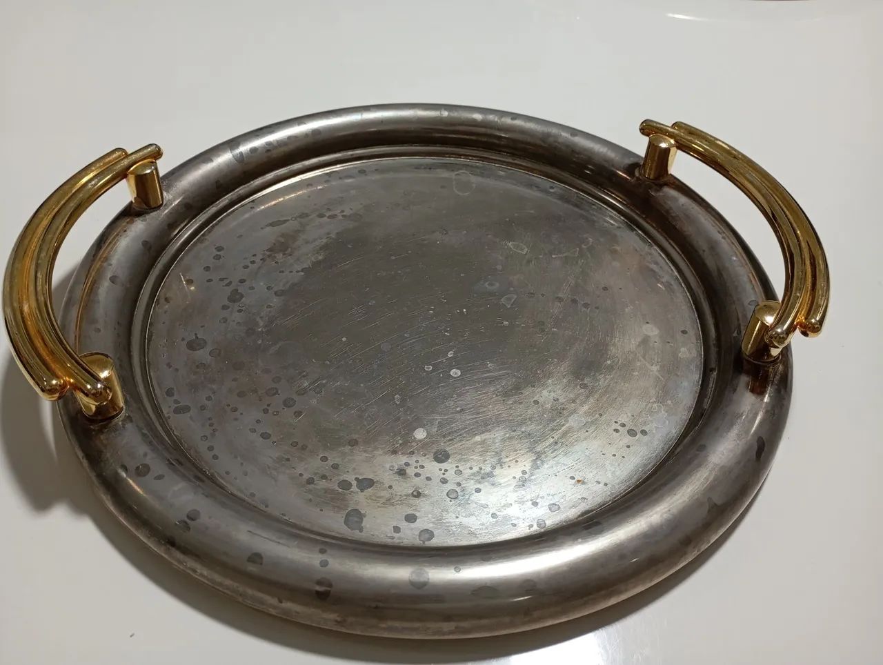Bandeja de Metal com Alças Douradas kit - Foto 3