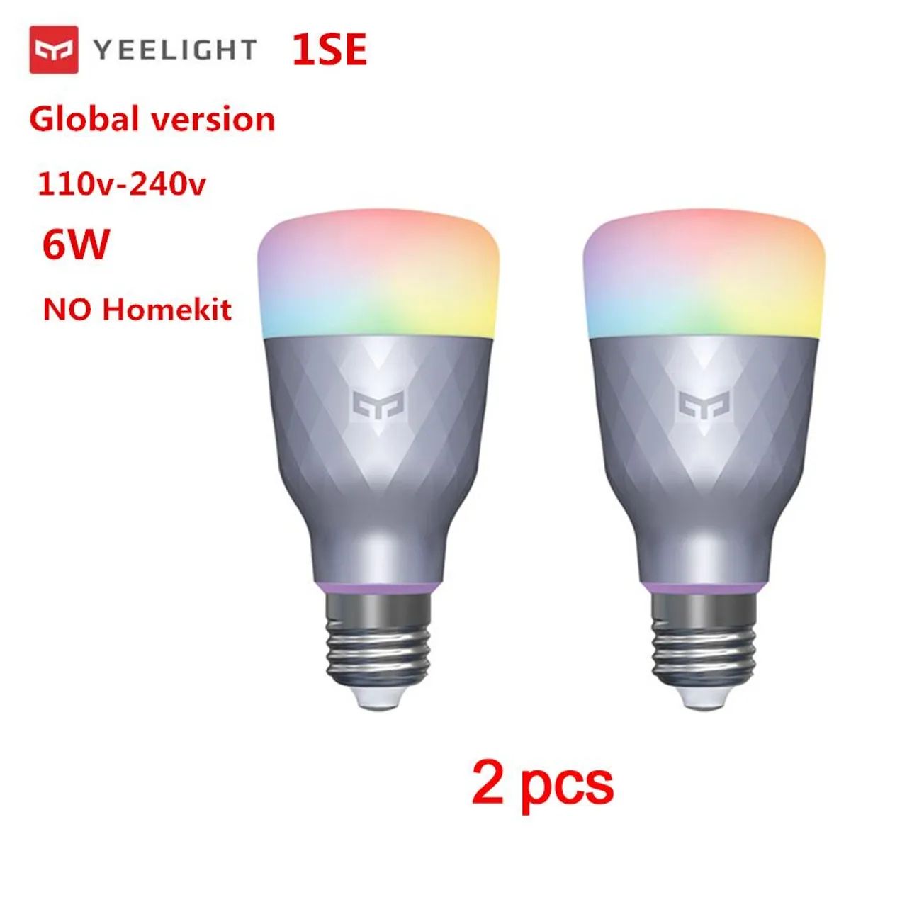 2 lâmpadas yeelight 1se 6kw/1000h