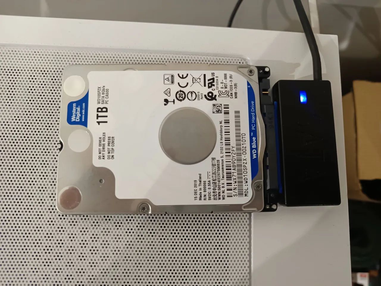 HD Externo WD Blue 1TB com adaptador USB - Foto 2